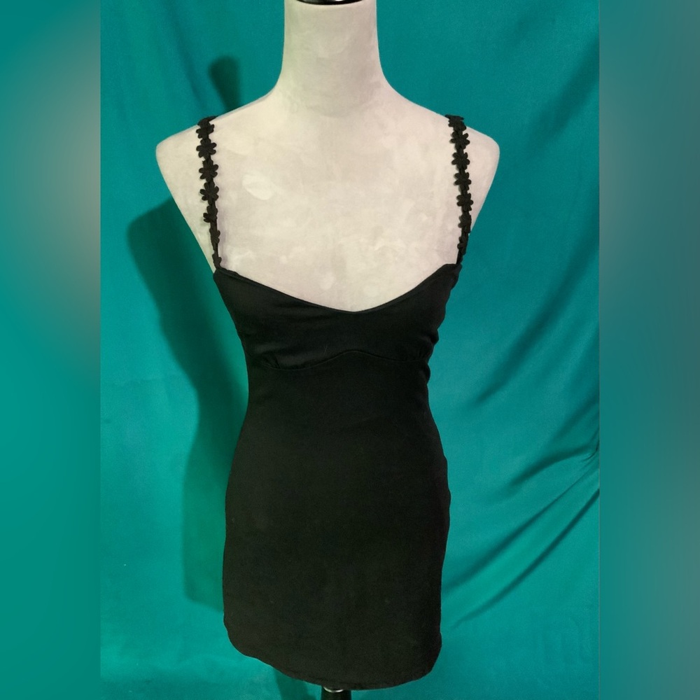 Beginning Boutique Marbelle Black Slip Mini Dress